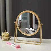 Elegant Round Tabletop Vanity Mirror