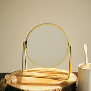 Elegant Round Tabletop Vanity Mirror