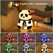  Cute Panda Night Lamp with 7 Colors LED