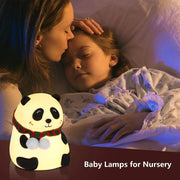  Cute Panda Night Lamp with 7 Colors LED