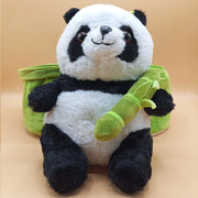 Cute Panda Plush Toy with Bamboo Pouch
