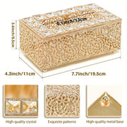 Luxury Crystal Metal Tissue Box Holder