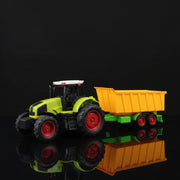 Remote Control Farm Tractor with Dump Trailer – Rechargeable RC Agricultural Vehicle Toy for Kids