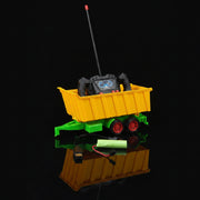 Remote Control Farm Tractor with Dump Trailer – Rechargeable RC Agricultural Vehicle Toy for Kids