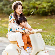 Rechargeable Vespa Style Ride On Bike | Fiber Body Vespa