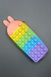 Rabbit Push Pop it Bubble Fidget Pencil Pouch