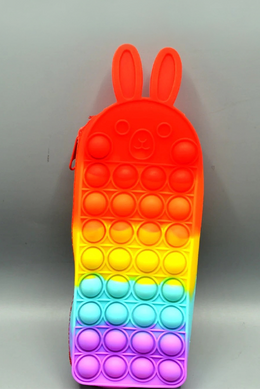 Rabbit Push Pop it Bubble Fidget Pencil Pouch