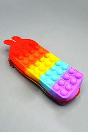 Rabbit Push Pop it Bubble Fidget Pencil Pouch